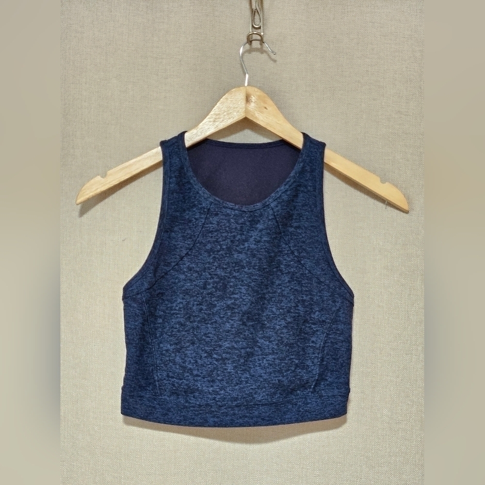 JOY LAB Blue Heathered Racerback Bra